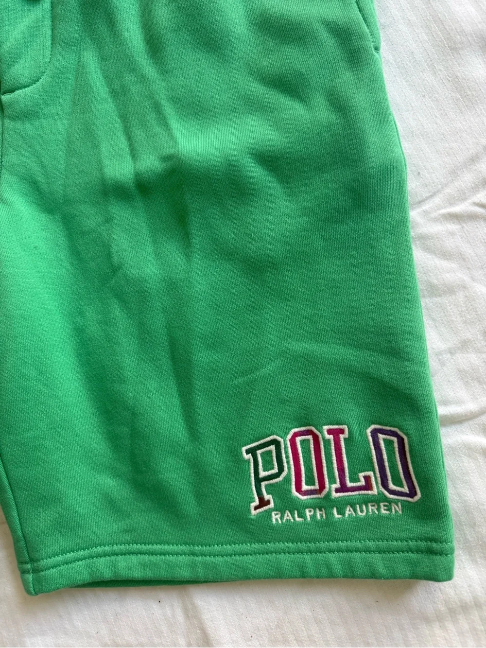 New boys Ralph Lauren Polo Sz L 14-16 Shirt with Green Shorts